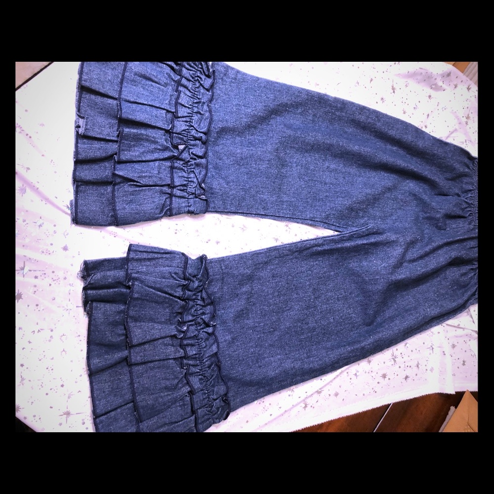 Girls ruffle jeans